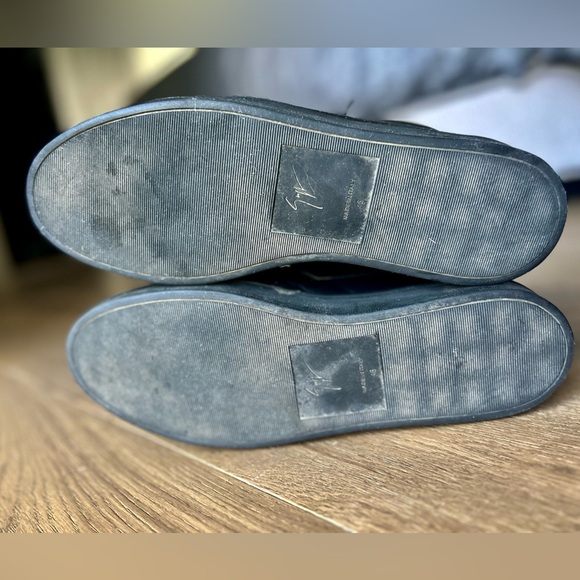 Giuseppe Zanotti Black Leather Double Zip High Top Sneakers - Picture 4 of 4